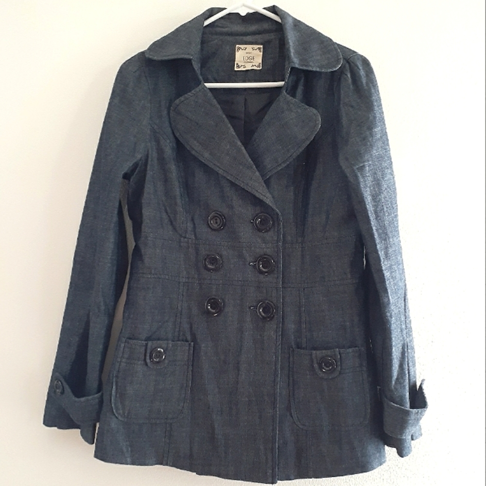 Basic Edge Clothing denim trench coat